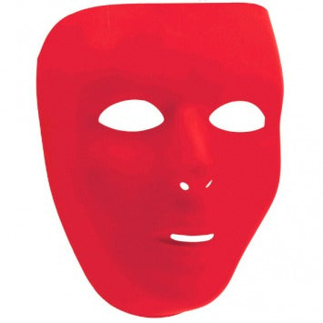 Red Full Face Mask 6 1/4in x 7 3/4in