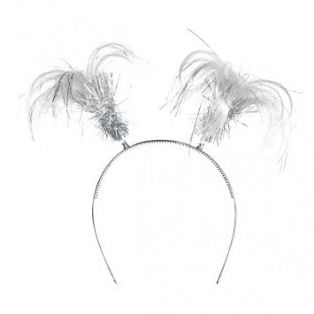 Silver Ponytail Headbopper 8in x 5in