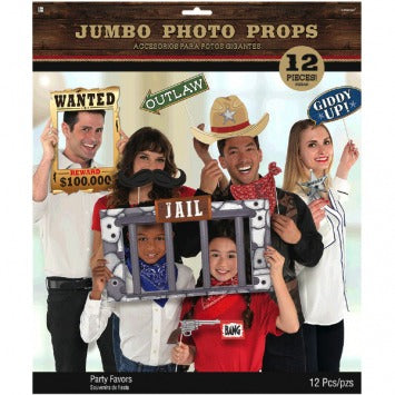 Western Jumbo Photo Prop Kit 12/ct
