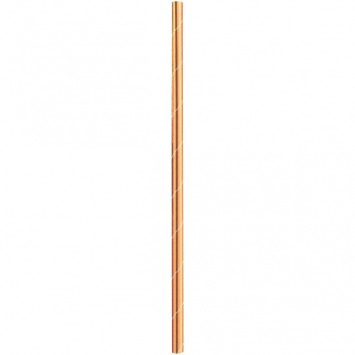 Solid Paper Straws - Rose Gold 7 3/4in x 1/4in 24/ct