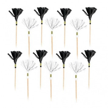 Fringe Picks - Black & Gold 24/ct