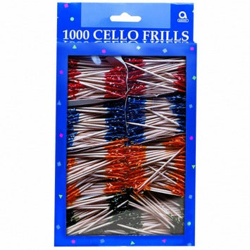 Cello Frills Assorted Picks 2.5in 1000/ct