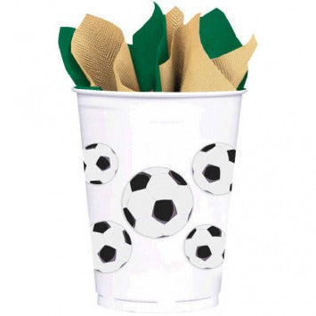 Soccer Fan Plastic Cups 14oz 8/ct