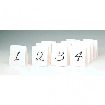Table Number Tent Place Cards, 1 - 12, 15 1/2in x 4 5/8in 12/ct