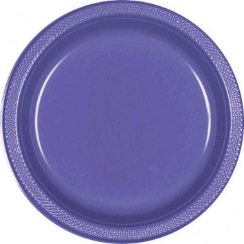 New Purple Plastic Plates, 10 1/4" 20/CT
