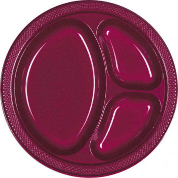 Berry Divided Plastic Plates, 10 1/4in 20/ct