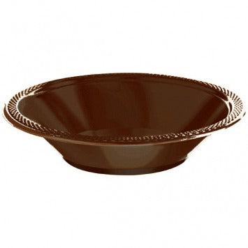 Chocolate Brown Plastic Bowls, 12oz. 20/CT