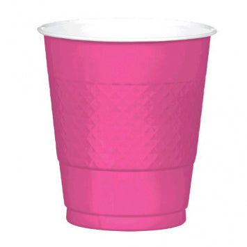 Bright Pink Plastic Cups, 12 oz 20/CT
