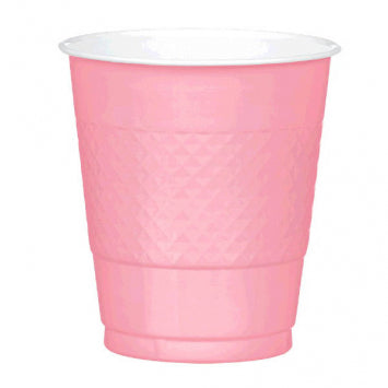 New Pink Plastic Cups, 12 oz 20/CT