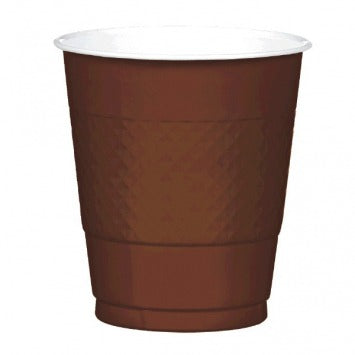 Chocolate Brown Plastic Cups, 12 oz. 20/CT