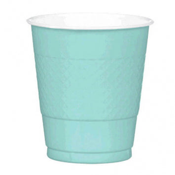 Robin's-egg Blue Plastic Cups, 12 oz 20/ct