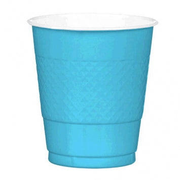 Caribbean Blue Plastic Cups, 12 oz 20/ct