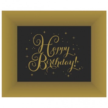 Gold Birthday Large Trays 13in x 15 1/2in 2/ct