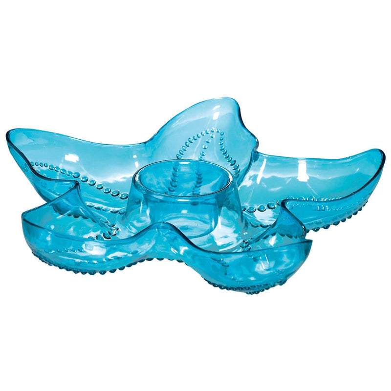 Cool Blue Starfish Plastic Chip & Dip 14 1/2in 1/ct