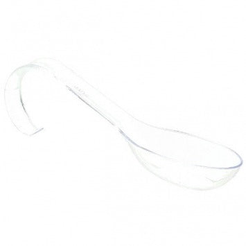 Clear Plastic Mini Curved Spoons 5in 10/ct