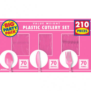 Bright Pink Value Window Box Cutlery Set 210/CT