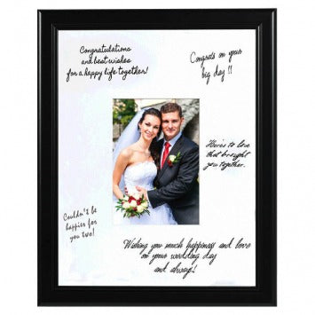 Black Autograph Frame14 3/4in x 12in; Holds 5inx7in photo