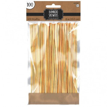 Bamboo Skewers, 8in 100/ct