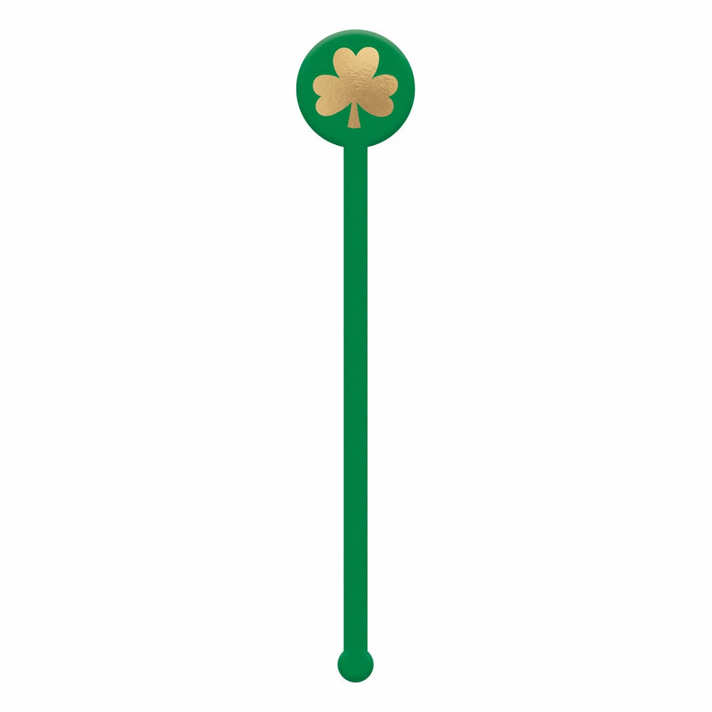 St. Patrick's Day Stirrers - Hot-Stamped Plastic 7 1/2in 18/ct