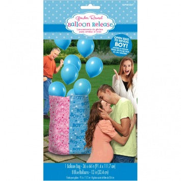 Gift Sack Reveal w/Balloons - 1 Boy Bag, 44in x 36in; Balloons, 12in 8/ct