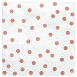 Luncheon Napkins Metallic Confetti Dot - Rose Gold 16/ct