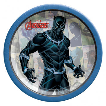 Black Panther 7in Round Plate 8/ct