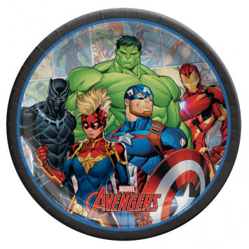 Marvel Avengers Powers Unit 9in Round Plates 8/ct