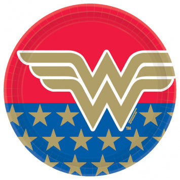 Wonder Woman Classic™ Round Plates, 9in 8/ct