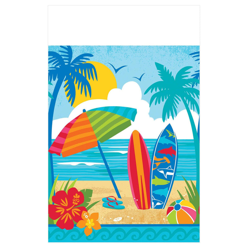 Sun And Surf Plastic Tablecover 54in x 102in 1/ct