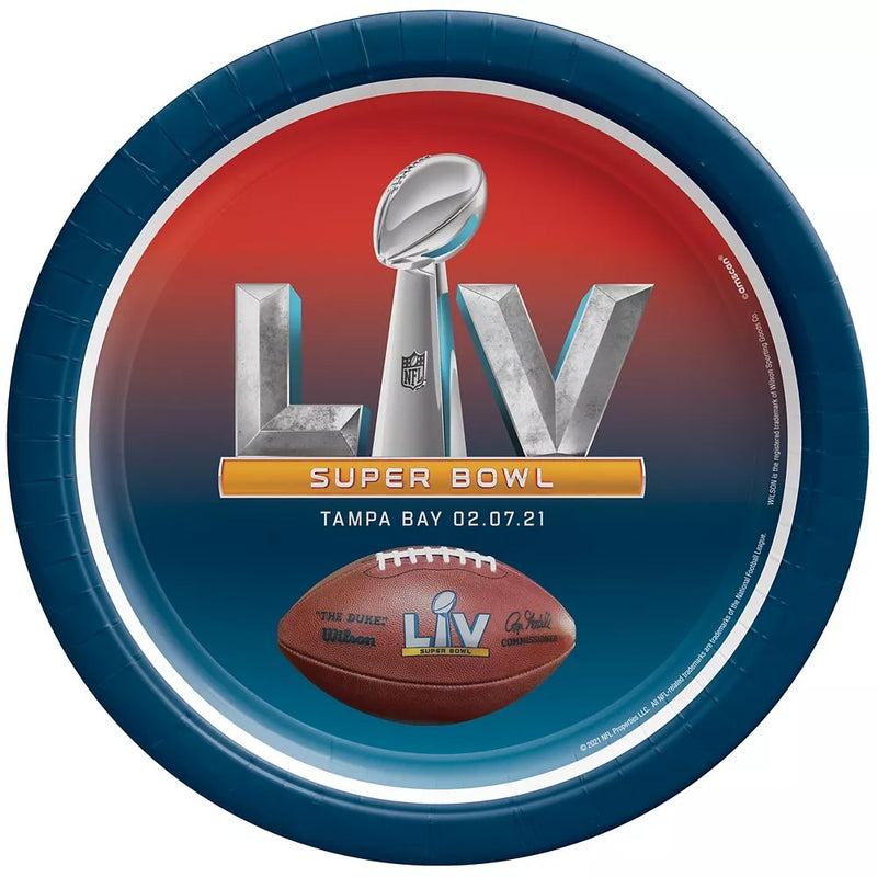 Super Bowl LV Paper Plates 10.5in 8/ct