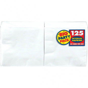 Frosty White Big Party Pack Beverage Napkins 125/CT