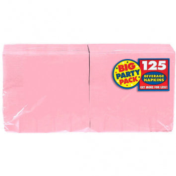 New Pink Big Party Pack Beverage Napkins 125/CT