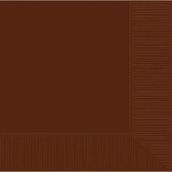 Chocolate Brown 3-Ply Beverage Napkins, 50/CT