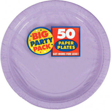 Lavender Big Party Pack Paper Plates, 7in