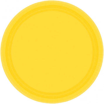 Yellow Sunshine Paper Plates, 7" 20/ct