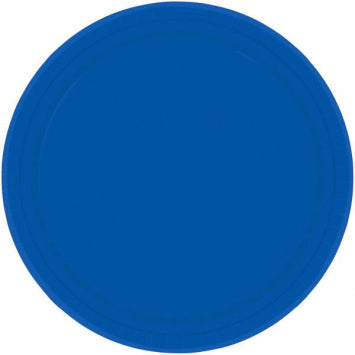 Bright Royal Blue Paper Plates, 7" 20/CT