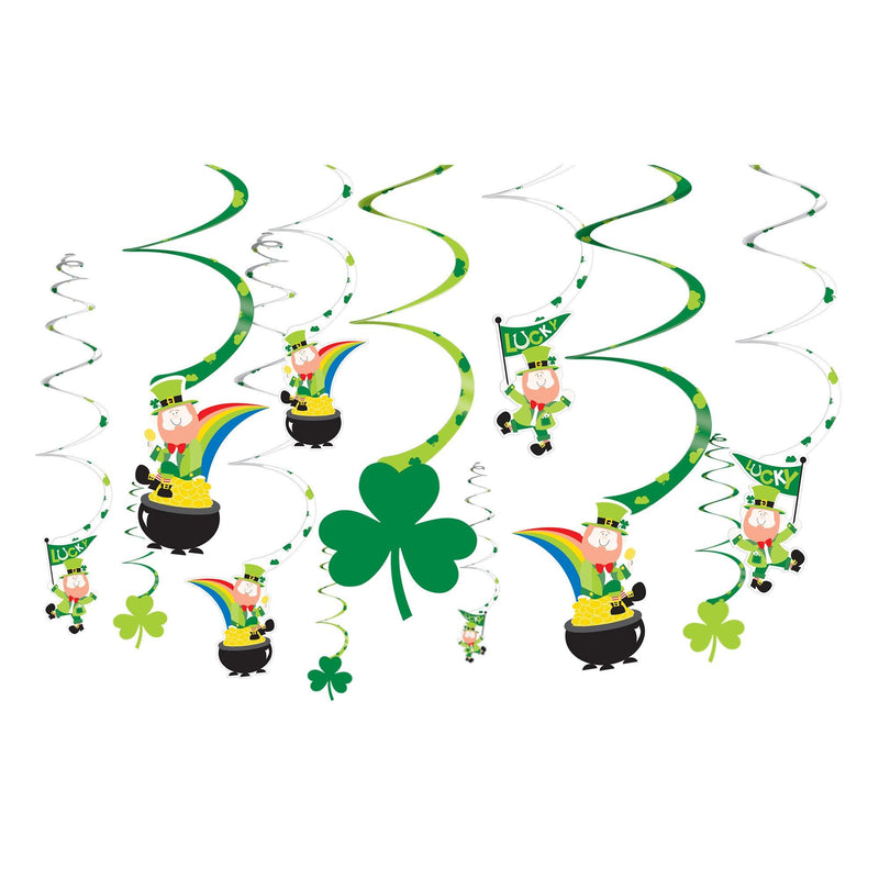 St. Patrick's Day Foil Swirl Value Pack 12/ct