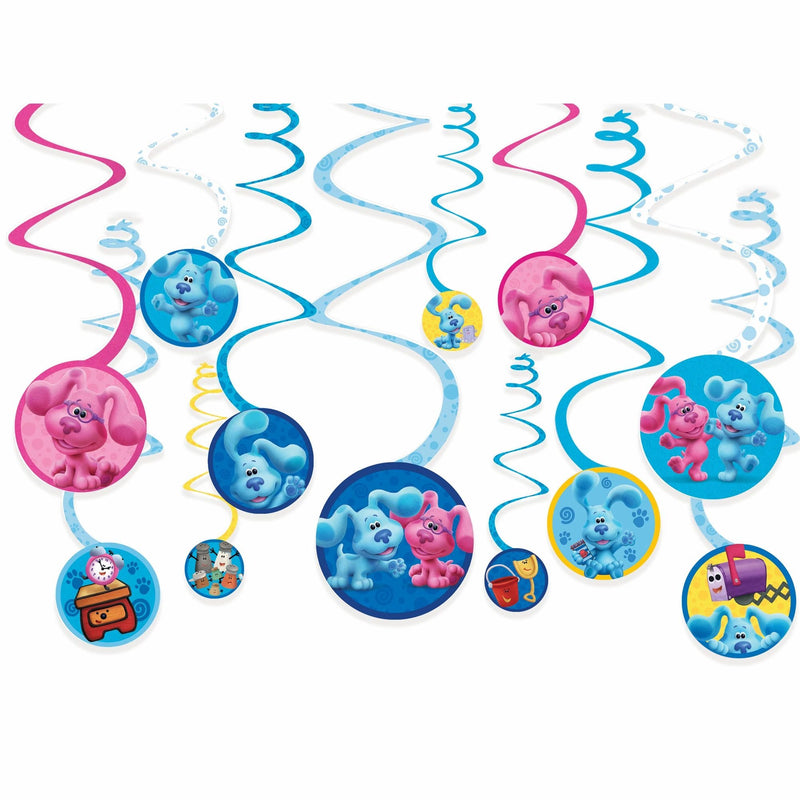 Blues Clues Spiral Decorations 12/ct