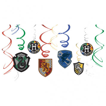 Harry Potter™ Value Pack Foil Swirl Decorations 12/ct