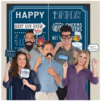 Happy Birthday Man Scene Setters® with Props 16/ct