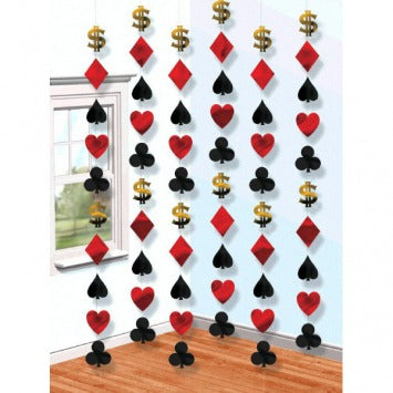 Casino Party String Decoration 7ft 6/ct