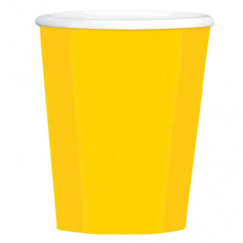Sunshine Yellow Big Party Pack Paper Coffee Cups 40/CT