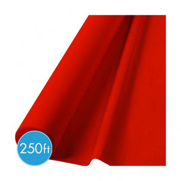 Apple Red Jumbo Plastic Table Roll, 40in x 250ft