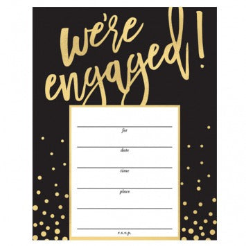 We're Engaged Value Pack Invitations 6in x 4in 20/ct