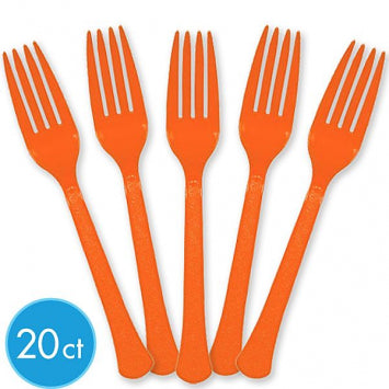 Orange Peel Premium Heavy Weight Plastic Forks 20/CT