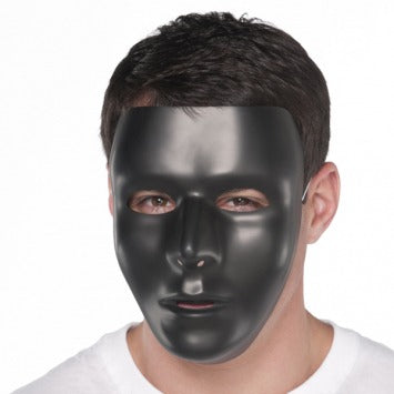 Black Full Face Mask 6 1/4in x 7 3/4in