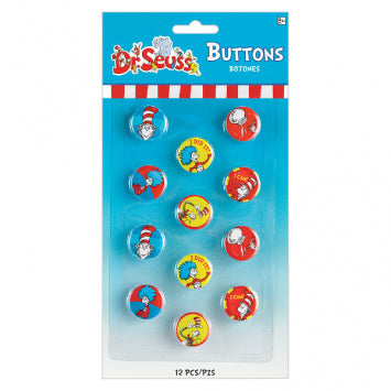 Dr. Seuss Metal Buttons 1 11/16in x 1 11/16in 12/ct