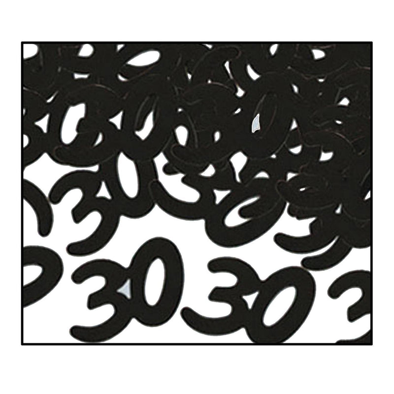 Black "30" Confetti Silhouettes 0.5oz