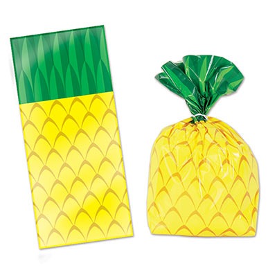 Pineapple Cello Bags With Twist Ties 4in x 9in x 2in 25/ct