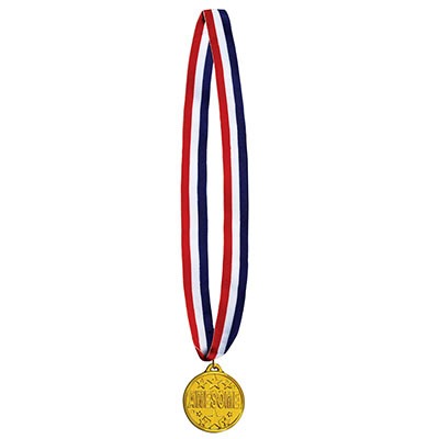 Awesome Medal w/Ribbon 30in w/2in Medal 1/ct